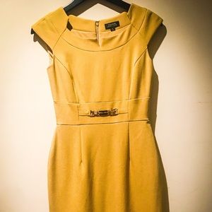 Tahari Marigold Yellow Dress